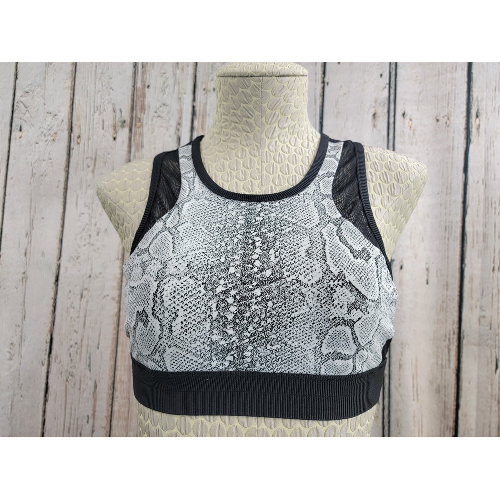 Blue Life Womens Small Fit Cropped Athletic‎ Tank Top Sports Bra Workout Shirt